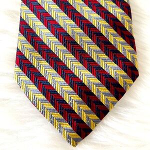 Brioni Neck Tie Necktie Multicolor Geometric Stripe Silk Italy Business Career